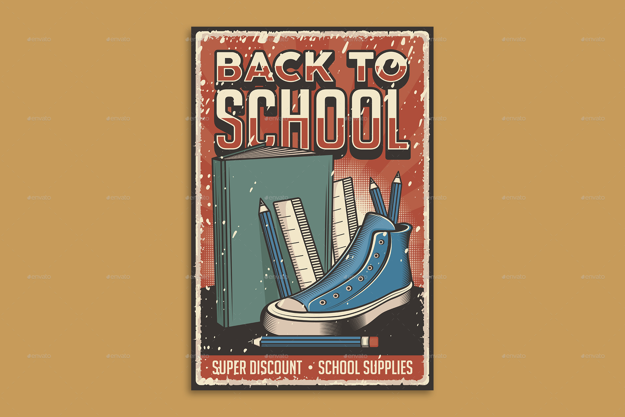 6 Vector Images of Retro Back to School Poster by utixgrapix GraphicRiver